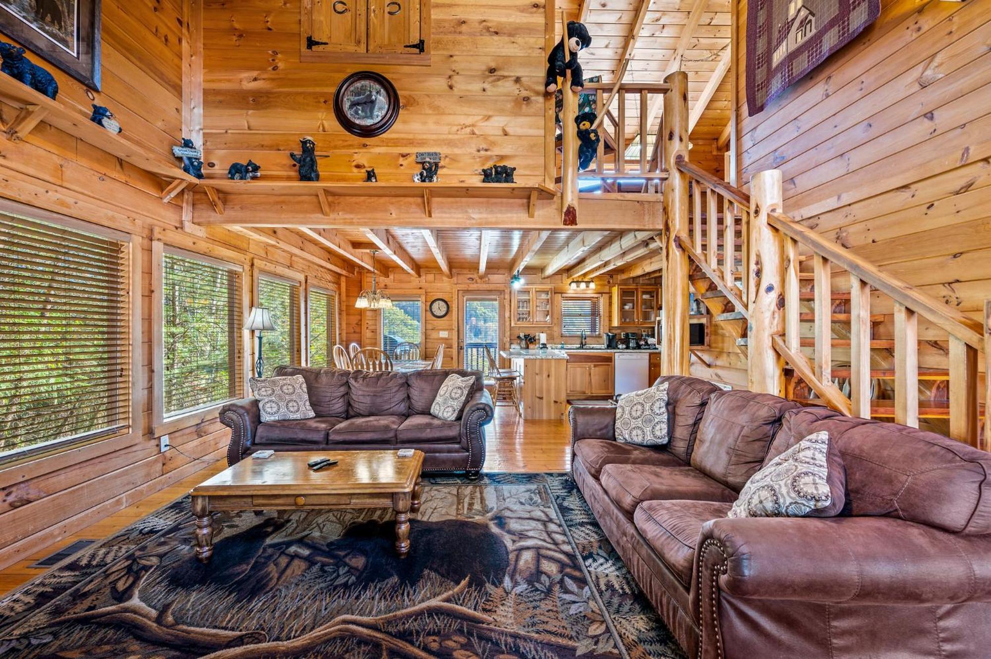 Bearfoot Pines - True Log Cabin - Wi-Fi, Hot Tub, Fishing, Deck With Views! - Mins To Pf Сивиървил Екстериор снимка