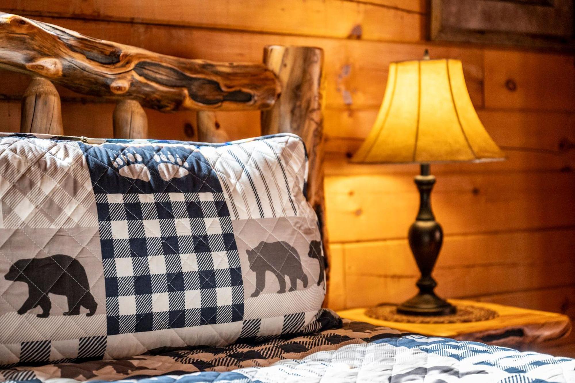 Bearfoot Pines - True Log Cabin - Wi-Fi, Hot Tub, Fishing, Deck With Views! - Mins To Pf Сивиървил Екстериор снимка